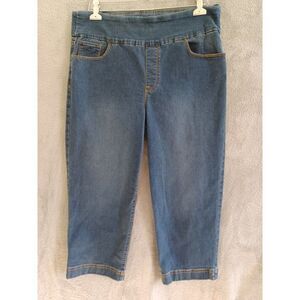 Gloria Vanderbilt Amanda Capri Jeans Sz‎ 16 Pull On Slimming Effect Casual